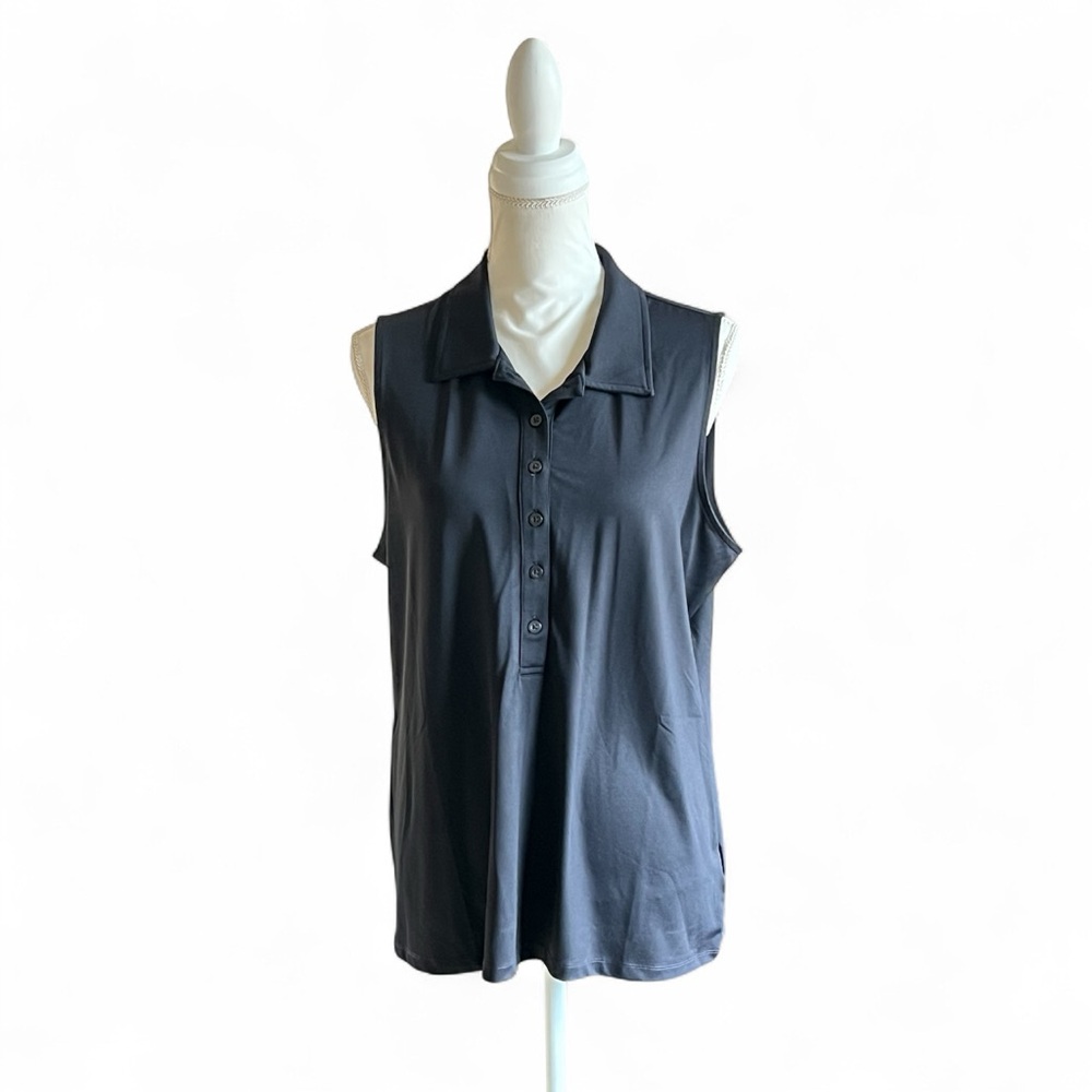 Lands' End Women's Black Sleeveless Tank Top